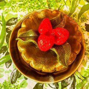 MCM Cheese Cover Dish USA Pottery